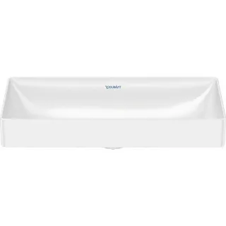 Duravit DuraSquare Aufsatzbecken geschliffen 2355600000 60x34,5cm, ohne Hahnloch, Überlauf, Hahnlochbank, weiß