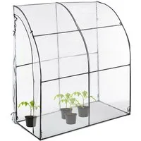 relaxdays Foliengewächshaus Begehbares Tomatengewächshaus mit Folie