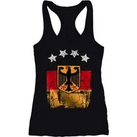 MoonWorks Tanktop Cooles Damen Tank-Top Fußball WM Deutschland Flagge Vintage Moonworks®
