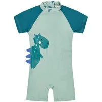 Sterntaler® Badeanzug UV-Schutz 50+ Schwimmanzug Dino (1-St) Schwimmanzug Dino-Druck & Zacken, Reißverschluss hinten, Windel bis 92