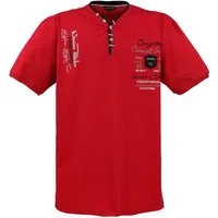 Lavecchia T-Shirt Lavecchia Herren T-Shirt LV-2042 (Rot, 6XL) Herrenshirt V-Ausschnitt