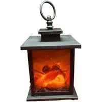 BY PEHA Dekokamin PT-11005 LED Laterne Dekokamin Tischkamin Feuersimulation 12x12x18cm