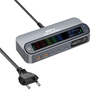 [GaN Tech] Bakeey YMX-LCD 405W 5-Port USB PD Digital Display Charger 2USB-A+3USB-C PD3.1 QC4.0+/3.0 PPS AFC SCP FCP Fast