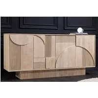 riess-ambiente Sideboard ART DECO 170cm weiß gekälkt (Einzelartikel, 1 St), Massivholz · Kommode · 6 Fächer · 3D-Front · Wohnzimmer · Design