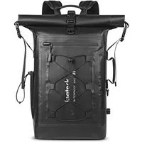Inateck Fahrradrucksack RollTop Rucksack Herren 30-35L wasserdichter, mit Helmnetz
