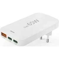 Hama Schnellladegerät, 2x USB-C, 1x USB-A, flaches Mini-Ladegerät, PD, 65 USB-Ladegerät