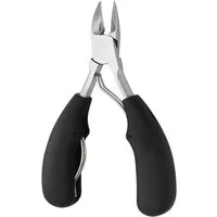 COOL-i ® Fußnagelknipser Profi-Zehennagelknipser für dicke & eingewachsene Nägel, Präzisionszange aus Edelstahl mit rutschfestem Griff in Schwarz,Rot