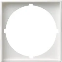 Adapterrahmen mit rundem Ausschnitt für Geräte mit Abdeckung 50 x 50 mm weiß (glänzend), Retail