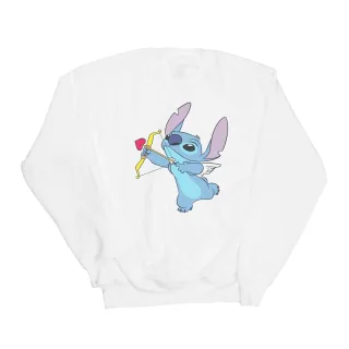 Disney Mädchen Lilo und Stitch Stitch Cupid Valentines Sweatshirt (weiß)
