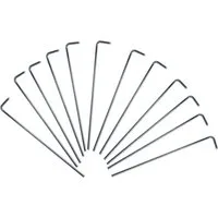 Work-it Zelthering Zeltheringe Set 12 Stück Stahlheringe mit Haken Camping Hering, (12-St), Stahl verzinkt, mit Haken, 25x190x4mm, 12 Stück