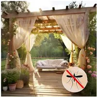 BTTO V&G Insektenschutz-Vorhang Moskitonetz Insektenschutz Pavillon Fliegennetz Fliegengitter, DIY, (1-St), Taschenstange,Outdoor-Vorhang,Insektenschutz-Vorhang,Terrassennetz