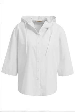 Smith&Soul - Blouse with Hood white - Gr. - S