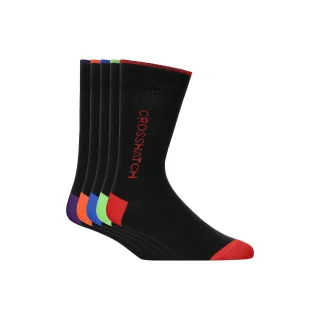 Crosshatch - "Glowbow" Socken für Herren(5er-Pack) (Schwarz/Bunt)
