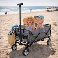 Mojawo Bollerwagen Faltbarer Bollerwagen Transportwagen Handwagen Gartenwagen Stahlrahmen