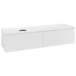 Villeroy und Boch Antao Waschtisch-Unterschrank K37110GF 160x36x50cm, Waschbeckenplattenfarbe Lack, glossy white lacquer