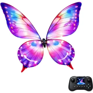 Electric Flapping-Wing Butterflying 68g Lightweight Carbon Fiber Frame with Dazzling LED Lights 2.4G Remote Control RC T