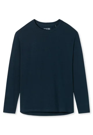 SCHIESSER - Langarmshirt dunkelblau - Gr. - 46
