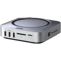 Maxidok 10-in-1 Mac Mini Thunderbold 5 DockingStation silber