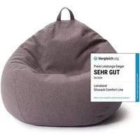 Lumaland Sitzsack LUMALAND Comfort Line Sitzsack L, 185 L - bequemer Indoor Sofa Sessel, Pouf separat erhältlich - Bean Bag mit Füllung - XXL Lounge Sitzkissen