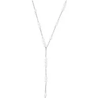 Hey Happiness Y-Kette Perlenkette – Edelstahl Collier vergoldet mit Perlen-Clustern, Brautschmuck & Damen Schmuck für Alltag & Abend