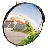 relaxdays Wandspiegel Verkehrsspiegel 45 cm (1-St), schwarz