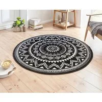 HANSE Home Teppich Valencia, rund, Höhe: 9 mm, Kurzflor, Modern, Vintage, Mandala, Wohnzimmer, Kinderzimmer, Flur