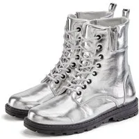 LASCANA Stiefelette im angesagten Metallic-Look, Stiefel, Boots VEGAN