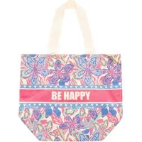 Zwillingsherz Tragetasche, Stofftasche mit Henkel, bunter Mustermix