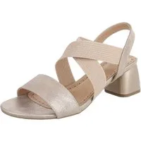 Ital-Design Elegante Sandalen mit Crossband und Blockabsatz für Damen Sandalette (91117359) Blockabsatz Sandalen & Sandaletten in Gold