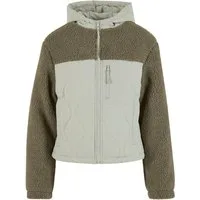 URBAN CLASSICS Kurzjacke Ladies Sherpa Crinkle Nylon Mix Jacket