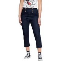 QueenKerosin Slim-fit-Jeans Beinabschlüsse mit Schlitz