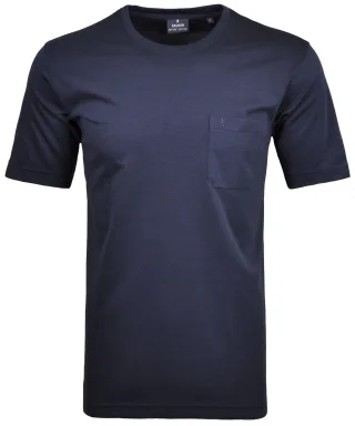RAGMAN - Softknit T-Shirt Rundhals marine - Gr. - XXL