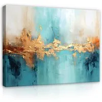 Wallarena Leinwandbild Abstrakt Glamour - Mehrfarbig - Modern - Wohnzimmer, Abstrakt, 60x40x2cm