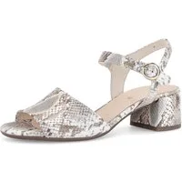 Gabor Tunis Sandalette Blockabsatz, Sommerschuh in Schlangenoptik, Weite G (weit)