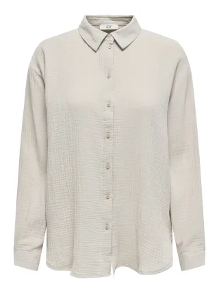 JDY - JDYTHEIS LIFE L/S LOOSE SHIRT WVN NOOS Silver Lining - Gr. - M