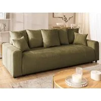 S-Style Möbel Schlafsofa Calma mit Bettkasten im Bumpy-Design aus Chenille-Stoff, mit Wellenfederung und hohem Sitzkomfort