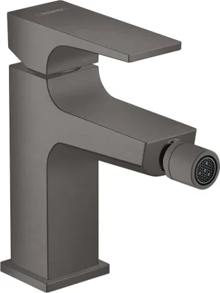 Hansgrohe Bidetmischer Metropol Brushed Black mit Push-Open Ablaufgarnitur, 32520340 32520340