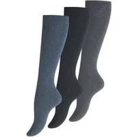 Yenita® Kniestrümpfe (3-Paar) breiter Komfortbund