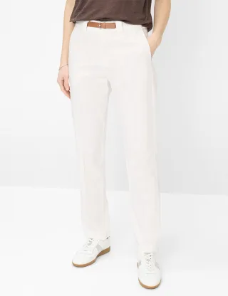 Brax Damen Flatfronthose Style MADISON WHITE, weiß, Gr. 34K