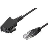 TAE Anschlusskabel DSL/VDSL schwarz, 10 Meter