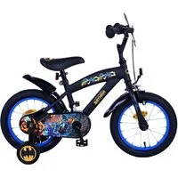 Volare Kinderfahrrad 14 Zoll Kinder Jungen Fahrrad Kinderfahrrad Rad Bike Batman 21530-SACB, 1 Gang, Rücktritt, Stützräder,Kettenschutz,Schutzbleche