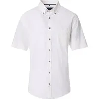 CASAMODA Kurzarmhemd Casa Moda Herren Kurzarmhemd uni weiß Casual Fit