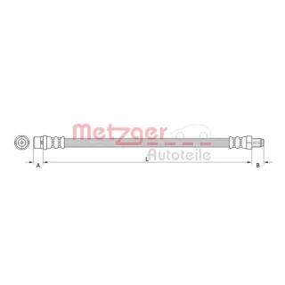 Metzger Bremsschlauch Mercedes Sprinter 4110277 2,9