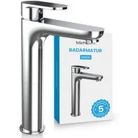 Bächlein Badarmatur Keila - hoch, minimalistisches Design - ideal für Aufsatzwaschbecken