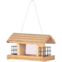 Dehner Vogelhaus Aosta, hängend, ca. 17.5 x 19 x 28 cm, Kiefernholz