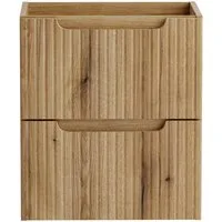 einfachgutemoebel Waschtisch-Set ILUNA Coast Waschtisch 50cm Eiche ohne Platte und Becken, (Badmöbel Set, 1-St., Waschtisch Unterschrank)