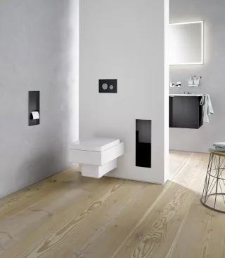 emco WC-Papier-Modul asis 2.0 schwarz Unterputz, 346 mm, Türanschlag rechts ohne Einbaurahmen, 97242 972427521