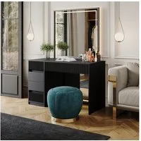 Vicco Schminktisch Omira, Schwarz, 120 cm ohne Spiegel (1-St)
