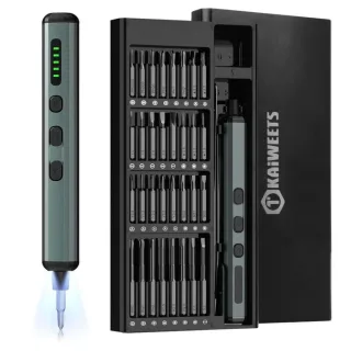 [EU Direct] KAIWEETS ES21 Precise Electric Screwdriver Set 5 Torque Settings Adjustable 64 Precision Bits Rechargeable U