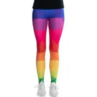 cosey Leggings Neon Line Leggings, 2 Größen (XS–S & M–L) (38/M bis 40/L) Bunte Dreiecke